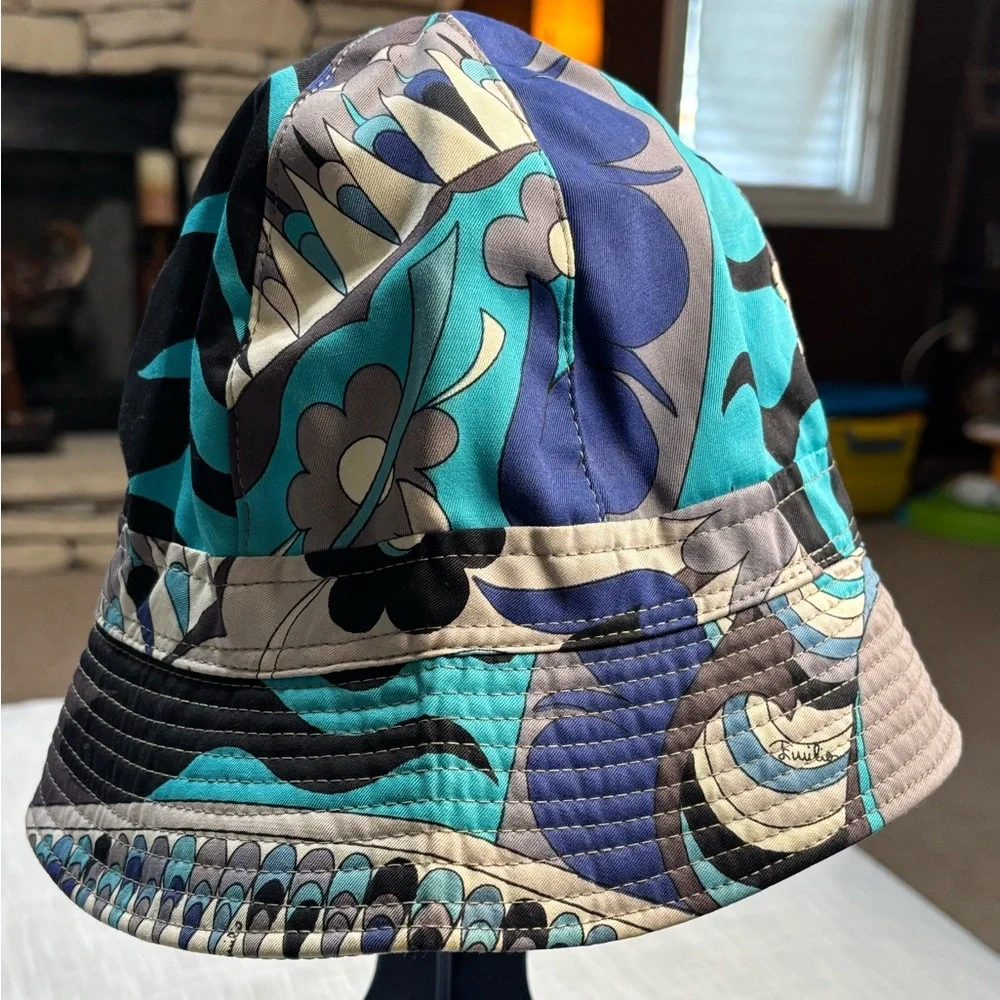 Emilio Pucci Multicolor Patterned Bucket Hat - Picture 2 of 7